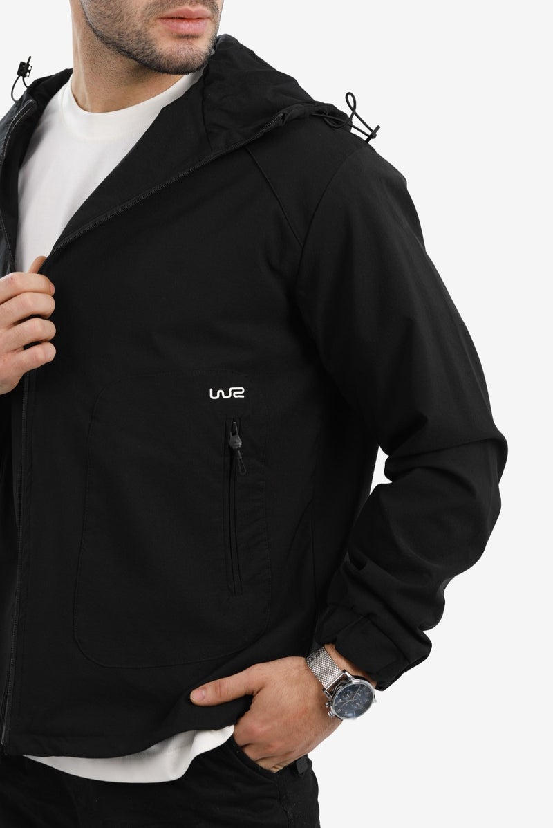 White Rabbit Men’s Softshell Water-Resistant Jacket – Full Zip Hooded Design - Image 5